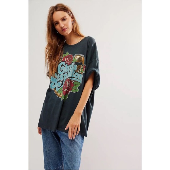 Free People Daydreamer Chris Stapleton Horseshoe Tee - Picture 2 of 7